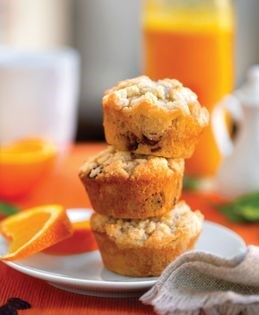 Zesty cranberry crumb muffins