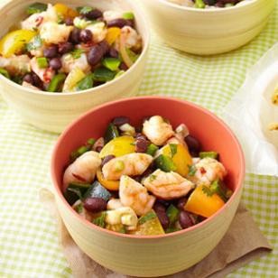 Zesty shrimp & black bean salad