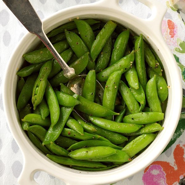 Zesty sugar snap peas