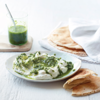 Zhoug with labneh 