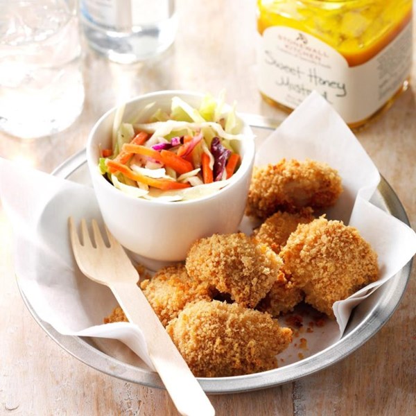 Zingy baked chicken nuggets