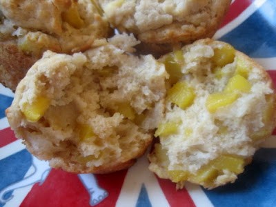 Zingy maple mango muffins