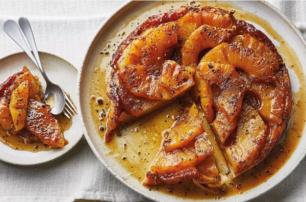 Zingy pineapple tarte Tatin