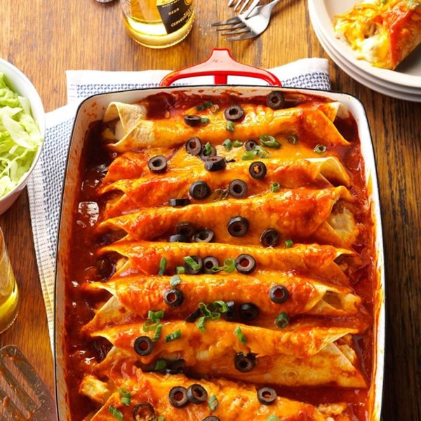 Zippy chicken enchiladas