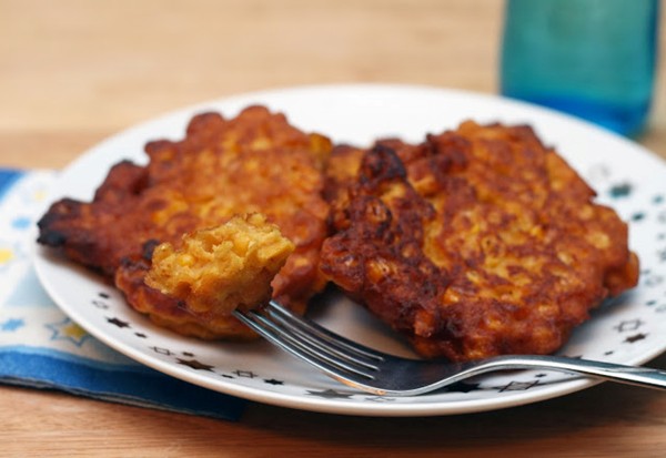 Zippy corn latkes