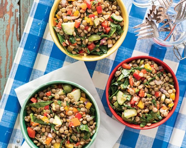 Zippy lentil salad
