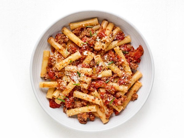 Ziti with lamb ragù
