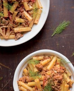 Ziti with sausage, fennel & tomatoes
