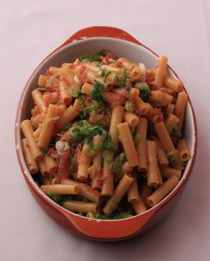 Ziti with tuna and salame piccante