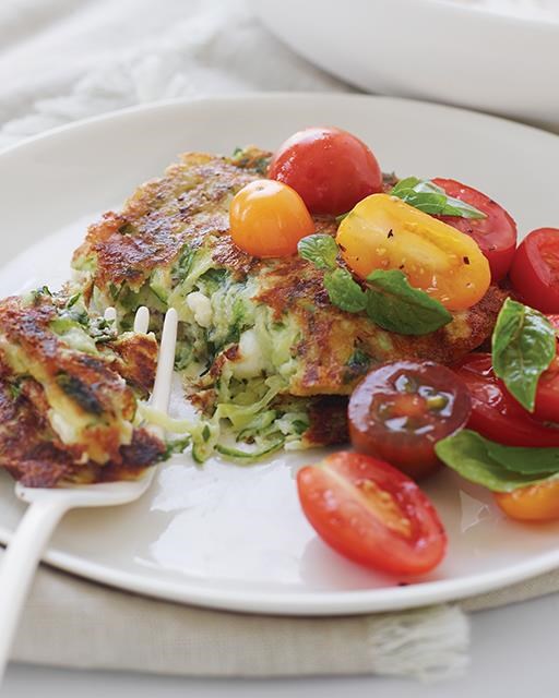 Zucchini & feta pancakes