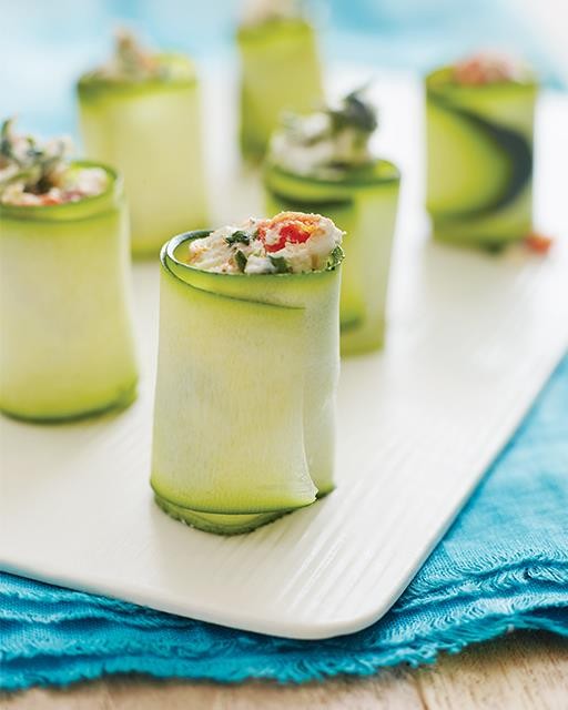 Zucchini & goat cheese pinwheels