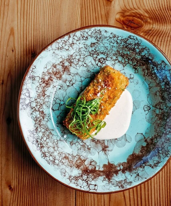 Zucchini & mozzarella croquette with vanilla butter