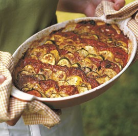 Zucchini & summer squash gratin with Parmesan & fresh thyme