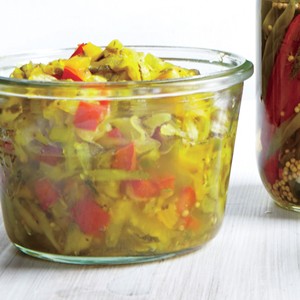Zucchini and bell pepper relish