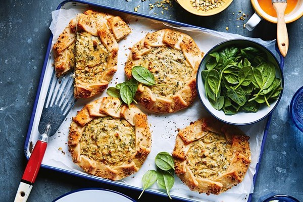 Zucchini and cheddar pies