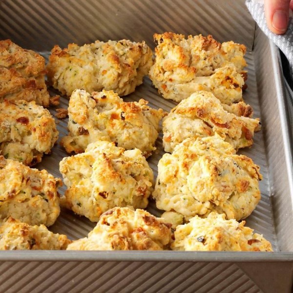 Zucchini and cheese drop biscuits