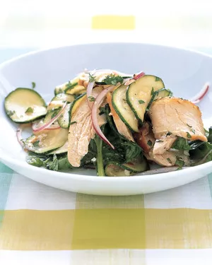 Zucchini and chicken salad