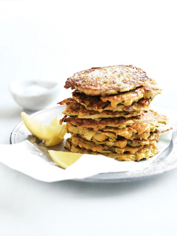Zucchini and chickpea fritters