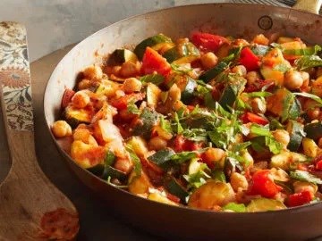 Zucchini and chickpea sauté 