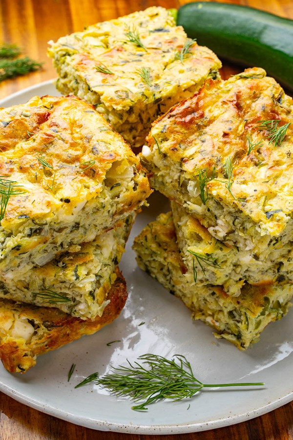 Zucchini and feta slices