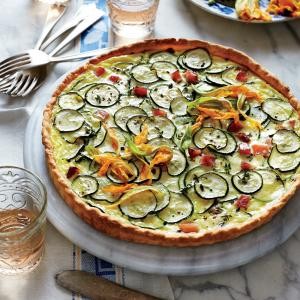 Zucchini and goat cheese quiche (Quiche de courgettes au chèvre) 
