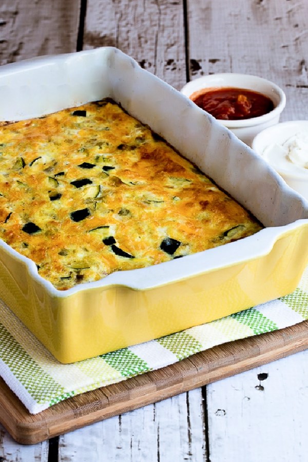 Zucchini and green chile breakfast casserole