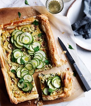 Zucchini and Gruyère galette