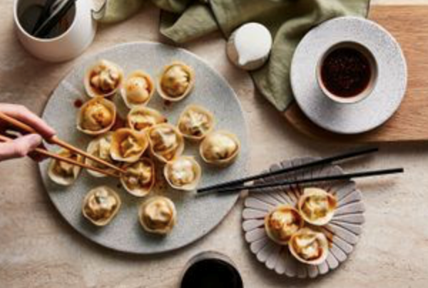 Zucchini and shiitake mando (Korean-style dumplings) [Eun Hee An]