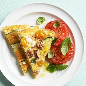 Zucchini and tomato frittata