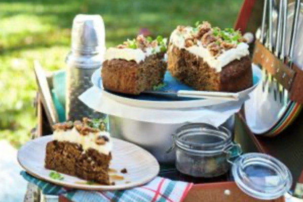 Zucchini and walnut cake with cream cheese frosting