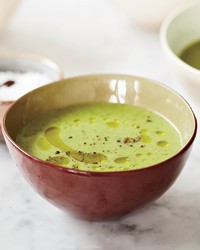 Zucchini-and-watercress soup
