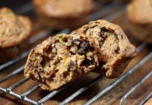 Zucchini-applesauce muffins