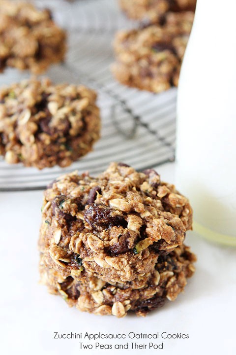 Zucchini applesauce oatmeal cookies