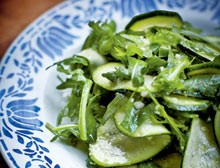 Zucchini, basil and Parmesan salad