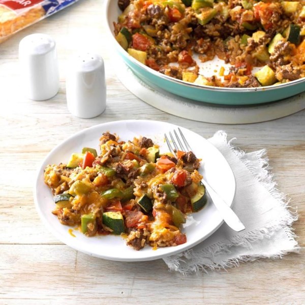 Zucchini beef skillet