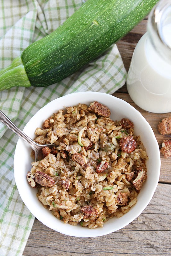 Zucchini bread baked oatmeal