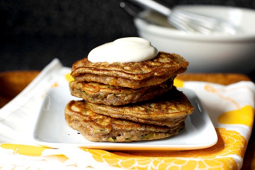 Zucchini bread pancakes