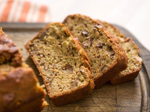 Zucchini bread with walnuts