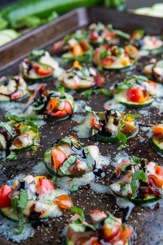 Zucchini bruschetta bites