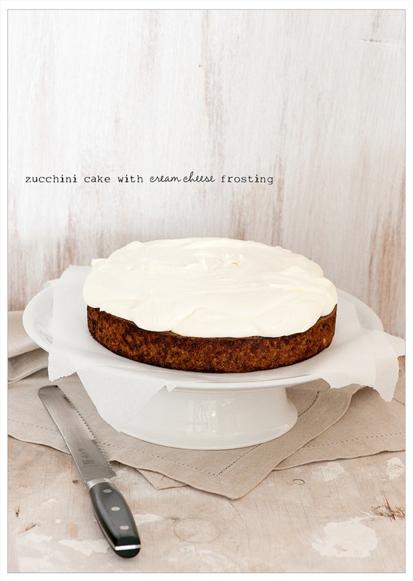 Zucchini cake with cream cheese frosting