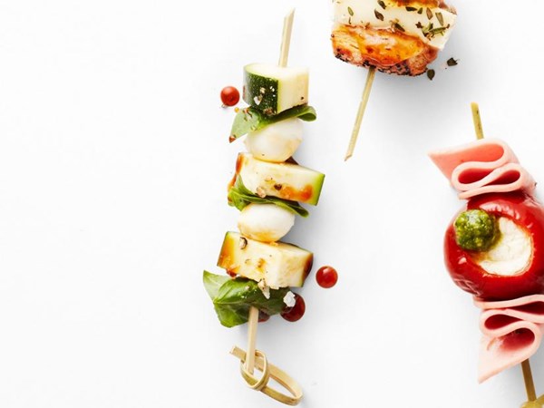 Zucchini Caprese skewers