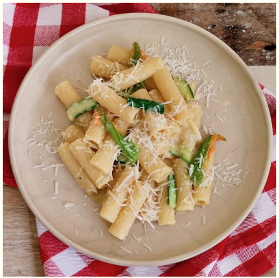 Zucchini carbonara