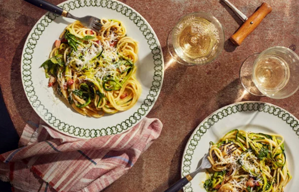 Zucchini carbonara