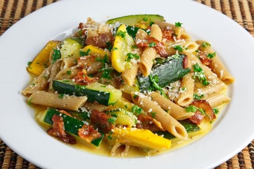 Zucchini carbonara