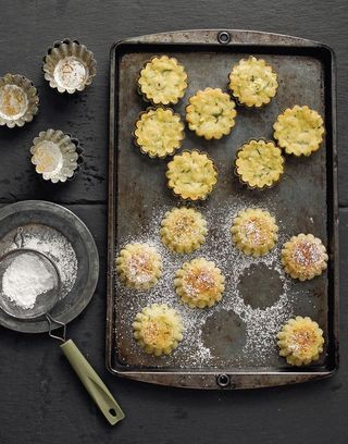 Zucchini-cardamom mini tea cakes