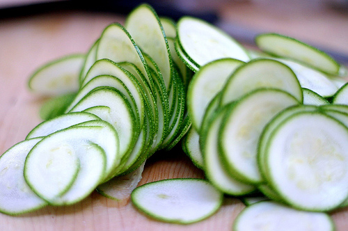 Zucchini carpaccio salad