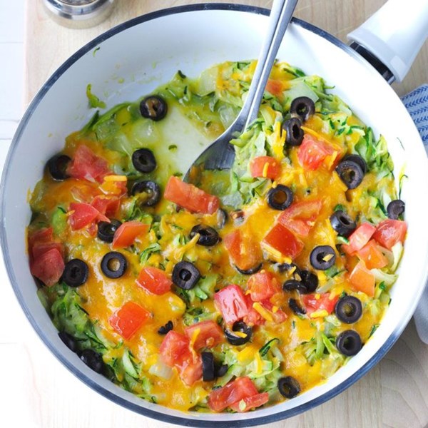 Zucchini cheddar saute