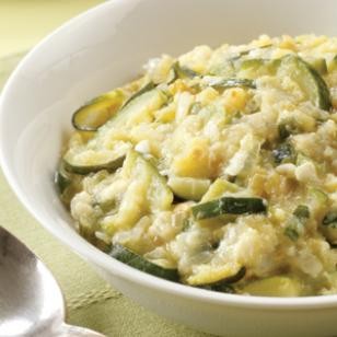 Zucchini chile-cheddar mash