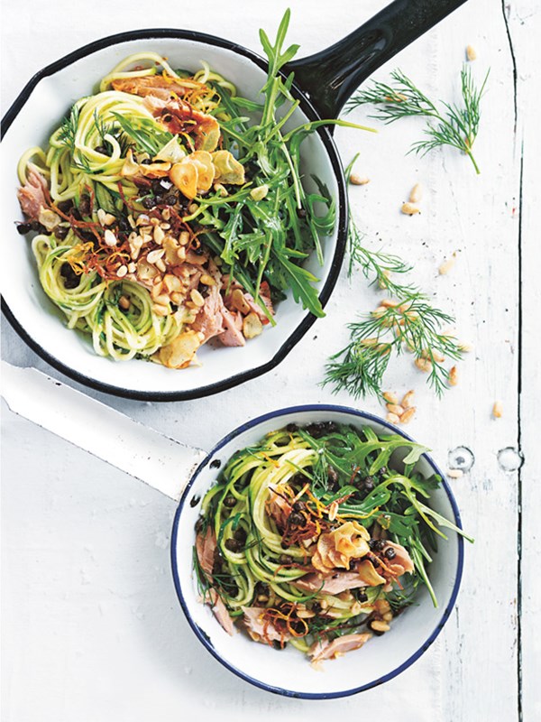 Zucchini chilli tuna pasta