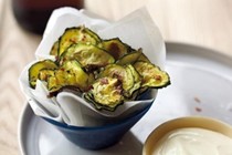 Zucchini 'chips' with aioli